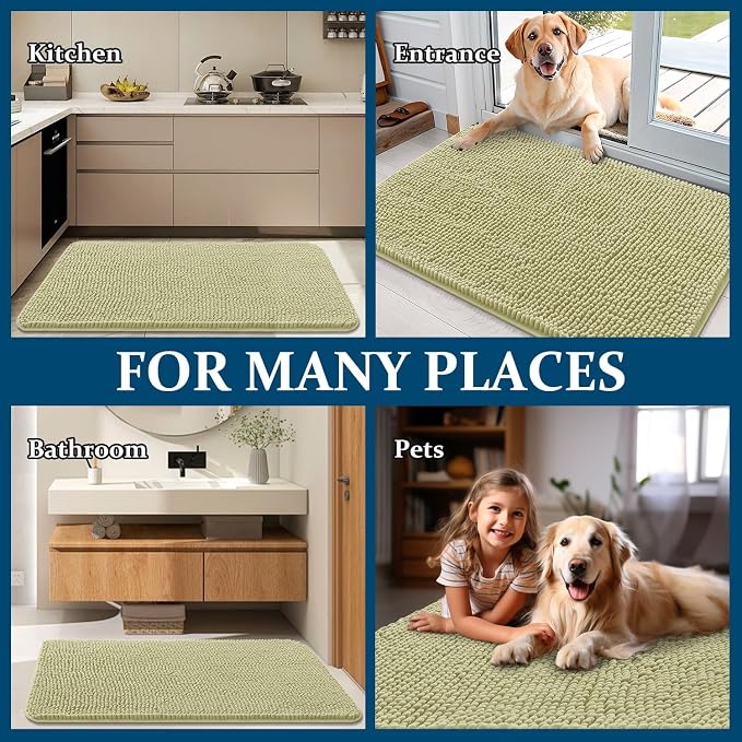 OLANLY Dog Door Mat for Muddy Paws 35x24, Absorbs Moisture and Dirt, Absorbent - Image 8