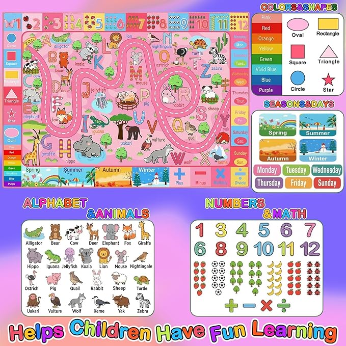 Educational ABC Alphabet Rug for Playroom Classroom Bedroom 5x7 Feet Kids - Image 3