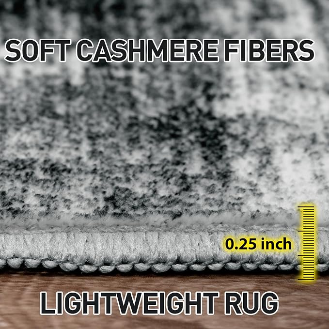 5x7 Area Rugs Washable Rug: Modern Abstract Living Room Rug Soft Anti-Skid Thin - Image 8