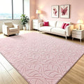 Macgace 5x7 Pink Area Rug, Soft Shag Carpet, Washable Living Room Rugs by Macgace