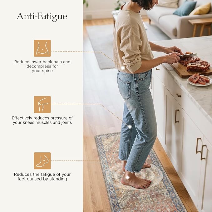 GENIMO Kitchen Mats for Floor, Kitchen Rugs Non Slip Washable, Waterproof Anti - Image 3
