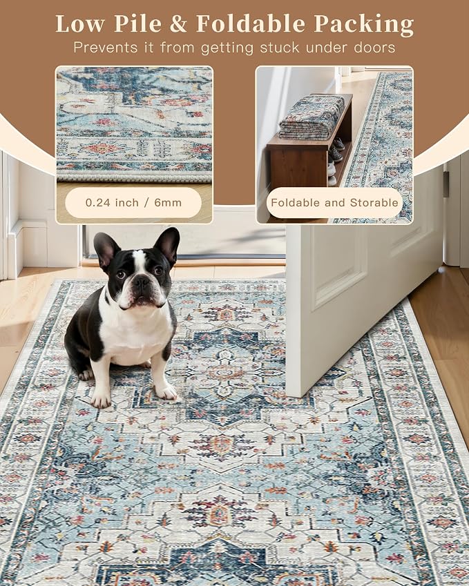 Madane Washable Rug 8x10 Area Rugs - Image 7
