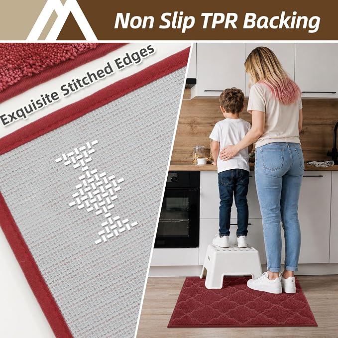 COSY HOMEER Kitchen Rugs 24"x36" Non-Slip Washable Kitchen Mats - Image 4