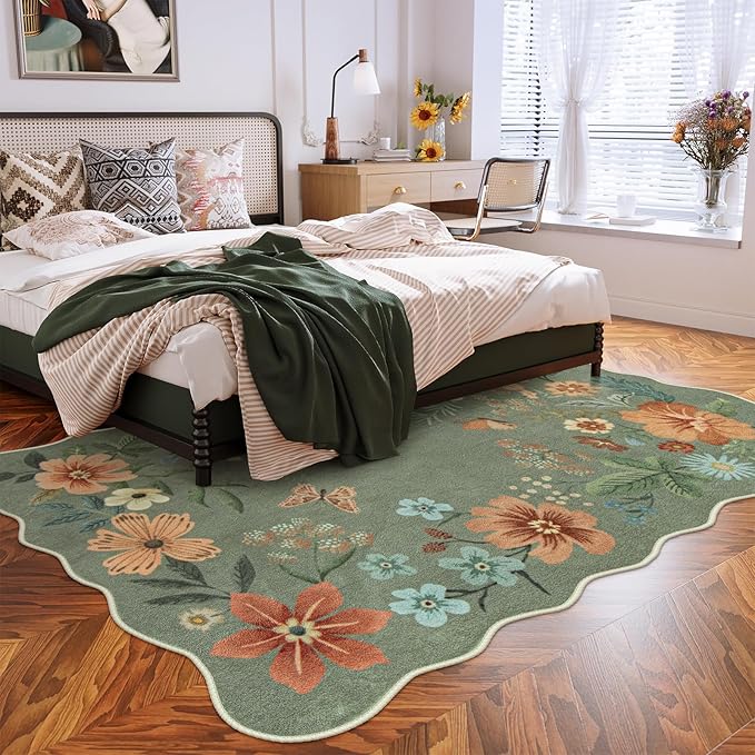 Lahome Floral Living Room Rugs, Area Rugs 5x7 Rug - Image 3