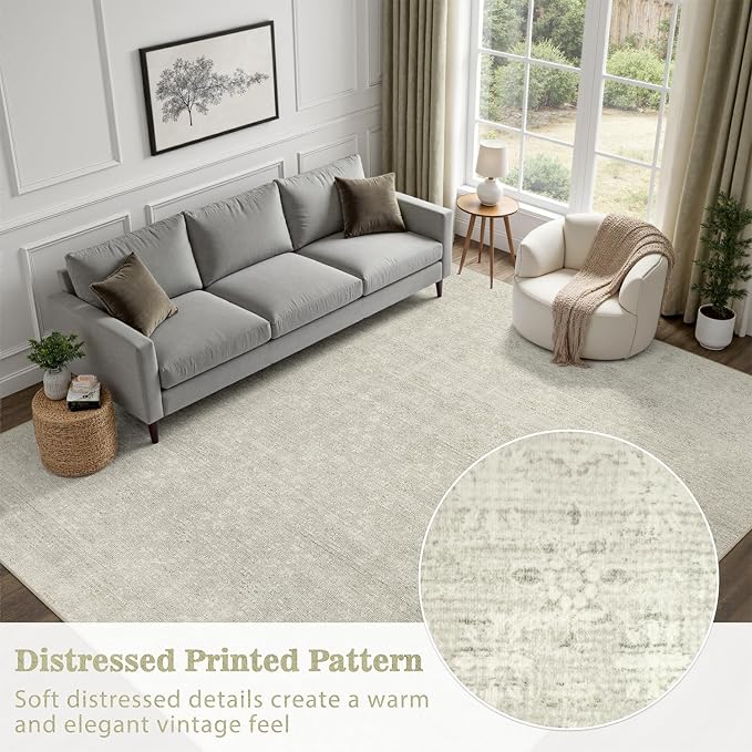 DCX 10x14 Beige Rug, Kid & Pet Friendly - Image 3