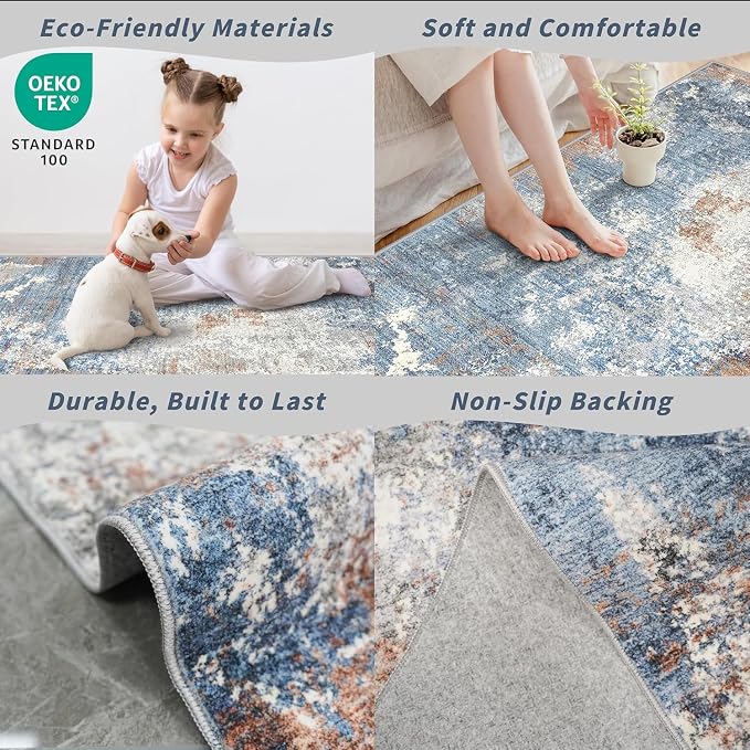 2x4 Runner Rug Washable Non-Slip – Small Throw Rug - Image 6