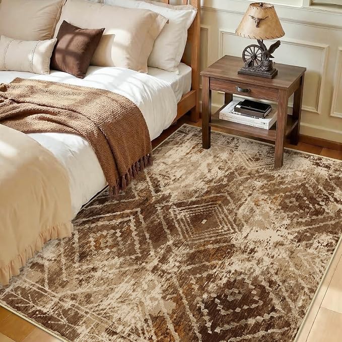 BESTSWEETIE Area Rug 5x7 Rug Machine Washable Non-Slip Low Pile Print Pattern - Image 8