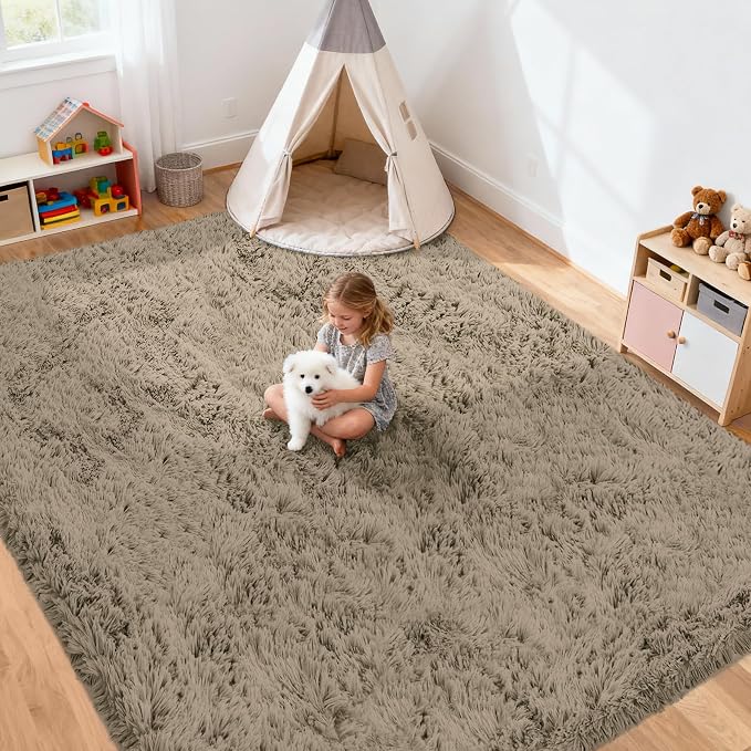8x10 Area Rug for Living Room: Ultra Soft Fluffy Rug Modern Large Thicked Shag - Image 3