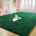 qulint Green Area Rug for Living Room, 6x9 Area Rug Shag Shaggy Fluffy Rug for by QULINT