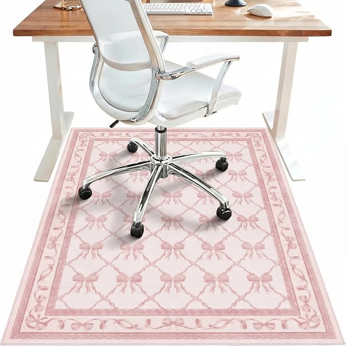 36"x48" Office Chair Mat for Hardwood Tile Floor, Under Desk Carpet Protector by BESBLEE