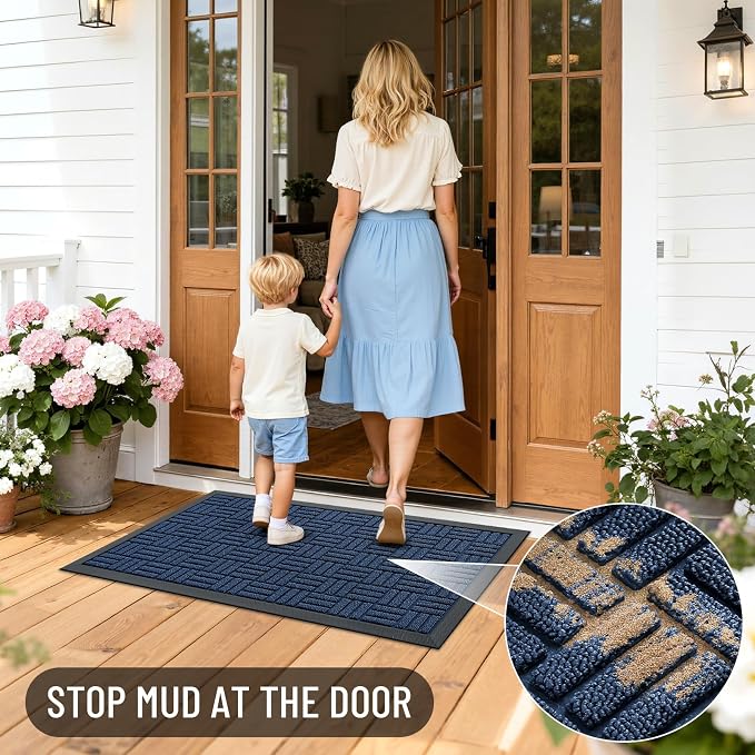 OLANLY Front Door Mat Outside Entrance 71x23, Heavy Duty Sturdy Natural Rubber - Image 7