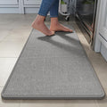 YDKGL Kitchen Rugs Mat Non Slip Washable, Linen-Look 0.3" Thick Soft Cushioned by YDKGL