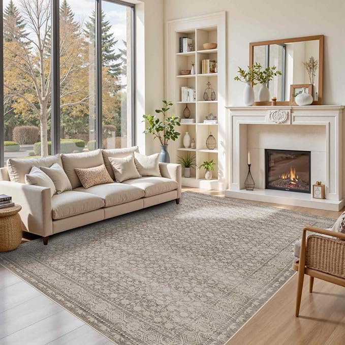 Rugxara 6x9 Washable Area Rug for Living Room, Vintage Large Boho Rugs for by Rugxara