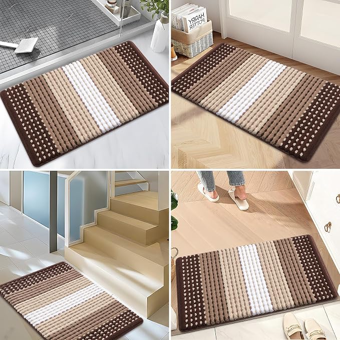 Kitinjoy Indoor Outdoor Door Mat, 48x32 Non-Slip Absorbent Dirt Trapper - Image 6