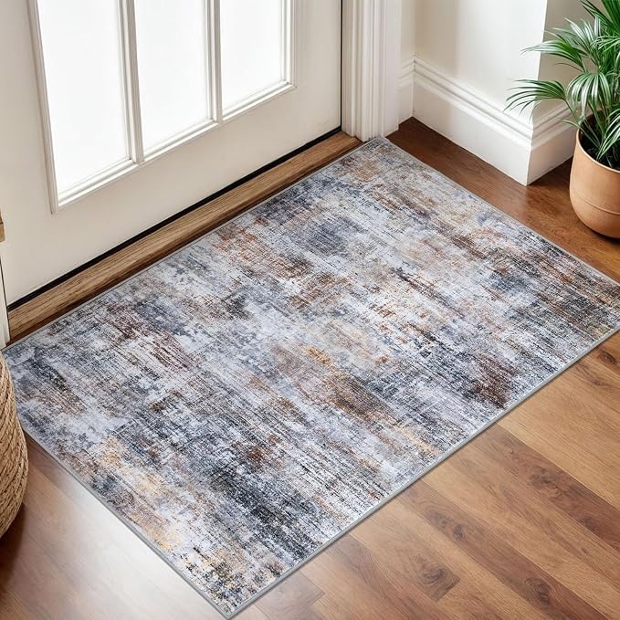 IOHOUZE Small Abstract Area Rug 2x3 Ft Entryway Rugs Washable Door Mat Indoor by iOhouze