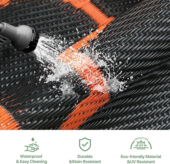GENIMO 6' x 9' Outdoor Rug Waterproof - Image 3