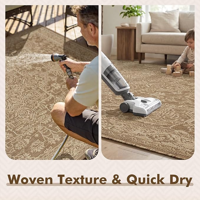 MontVoo-Outdoor Rug-Patio Rug 9x12 ft Polypropylene Indoor Outdoor Rugs Carpet - Image 6