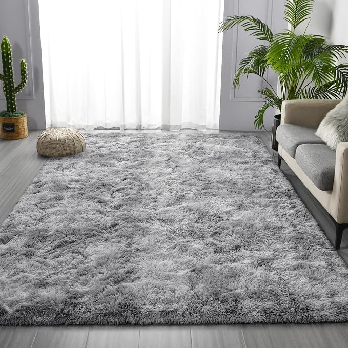 Deerhoo Large Shag Area Rugs 9 x 12, Tie-Dyed Plush Fuzzy Rugs - Image 2