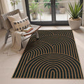 Lahome Enfys Modern Rainbow Easy Jute Patio Rug, 3x5 Washable Rugs by Lahome