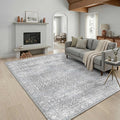 Latte&Fog 5x7 Area Rugs for Living Room Bedroom, Vintage Grey Washable Rug by LatteFog