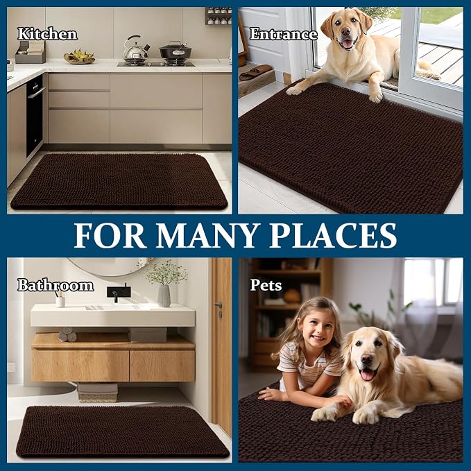 OLANLY Dog Door Mat for Muddy Paws 30x20, Absorbs Moisture and Dirt, Absorbent - Image 8