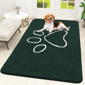 OLANLY Dog Door Mat for Muddy Paws 59x35, Paw Print Design, Absorbs Moisture by OLANLY