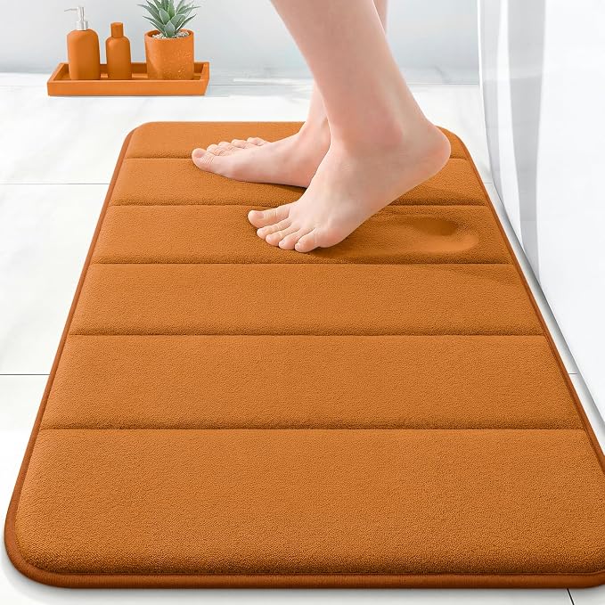 OLANLY Memory Foam Bath Mat 35x16, Super Soft Absorbent Bathroom Rugs, Quick Dry by OLANLY
