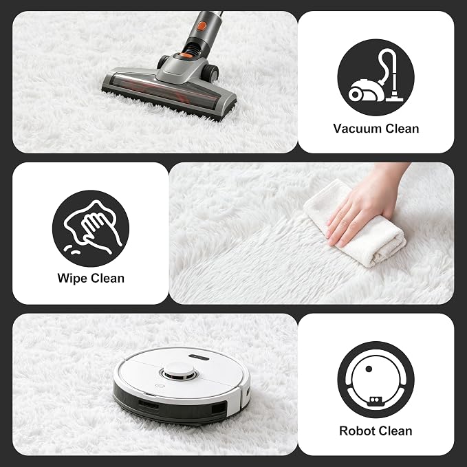 Shag Area Rugs for Living Room 8X10 Ultra Soft Fluffy Area Rugs for Bedroom Dorm - Image 6