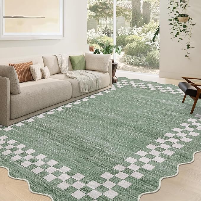 GarveeHome Scalloped Washable Rug 9x12 Area Rug - Image 7
