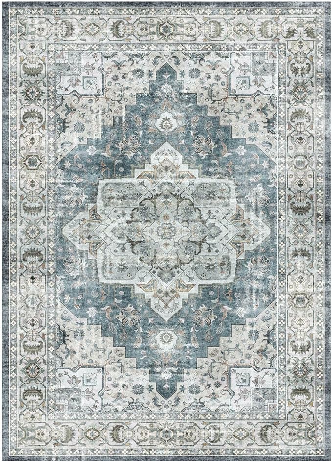 Lessymo Runner Rug 2 x 6, Machine Washable Entryway Rugs Boho Faux Wool Low - Image 9