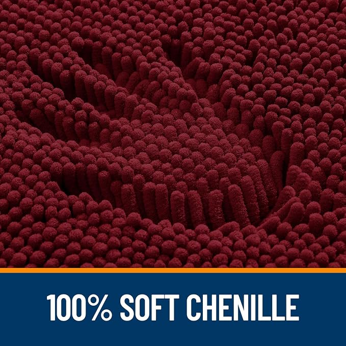 OLANLY Toilet Rugs U-Shaped 24x20, Extra Soft Absorbent Chenille Contour - Image 3