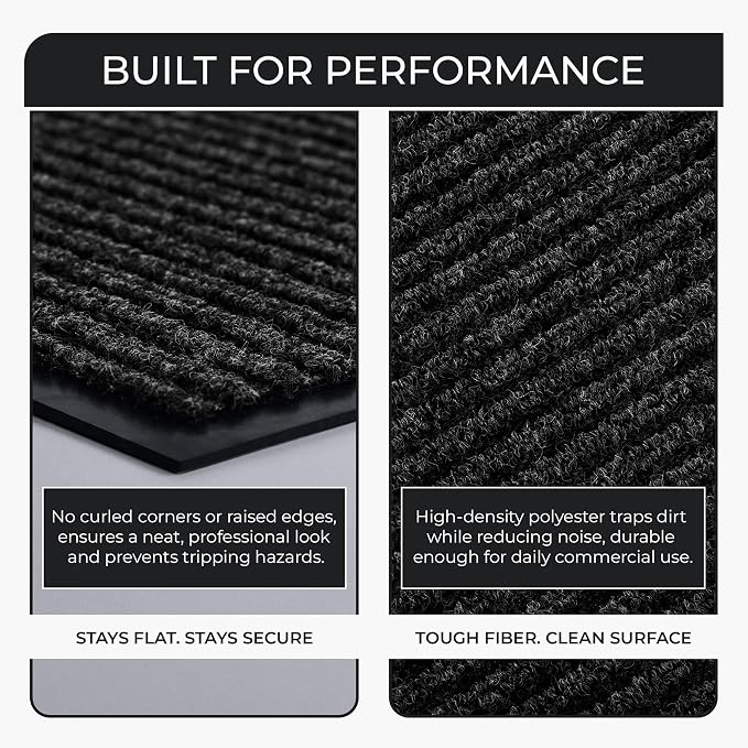 Heavy Duty Entry Mat 2' x 3', Low Profile Door Rug - Image 7