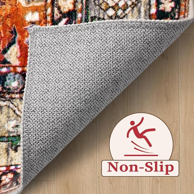 SERISSA 10x14 Area Rugs for Living Room, Large Washable Non-Slip Boho Rug - Image 4