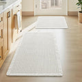 Upgraded Waffle Bath Mats Set of 2, Super Absorbent Non Slip Bath Mats by AMOAMI