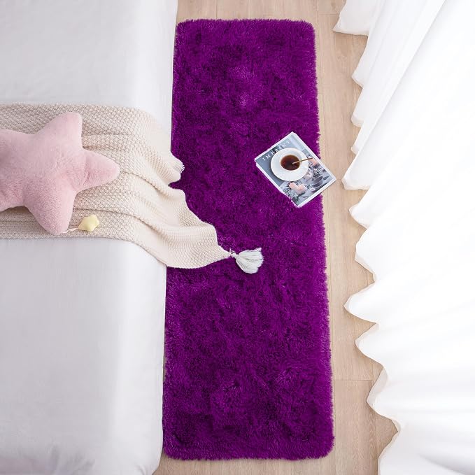 Chicrug Soft Runner Rugs for Bedroom Living Room Plush Fluffy Rug 2x6 Feet - Image 5