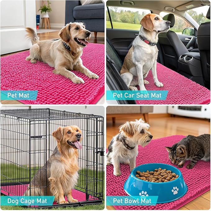OLANLY Dog Door Mat for Muddy Paws 47x32, Absorbs Moisture and Dirt, Absorbent - Image 7