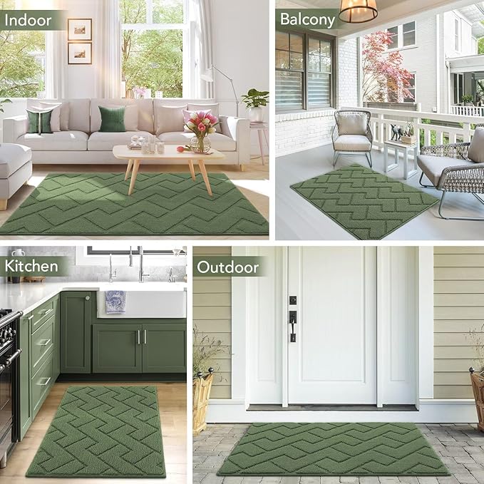 hicorfe Dirt Trapper Indoor Doormat, Non Slip Backing Washable Door Mats - Image 8