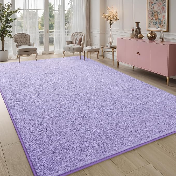 Pettop 5x7 ft Purple Area Rugs for Bedroom Living Room, Washable Memory Foam - Image 7