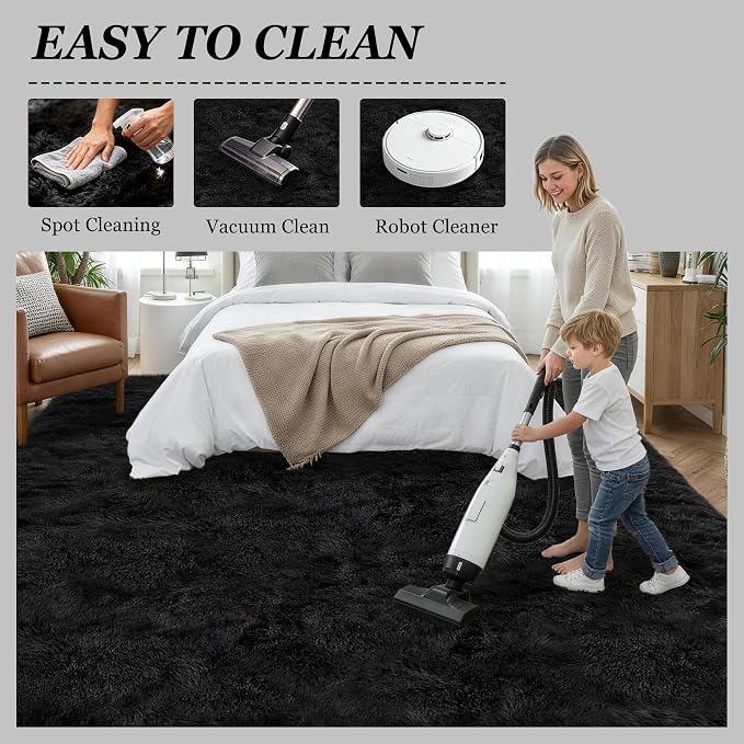 8x10 Area Rugs for Living Room Bedroom: Ultra Soft Fluffy Shag Rug Upgrade - Image 8