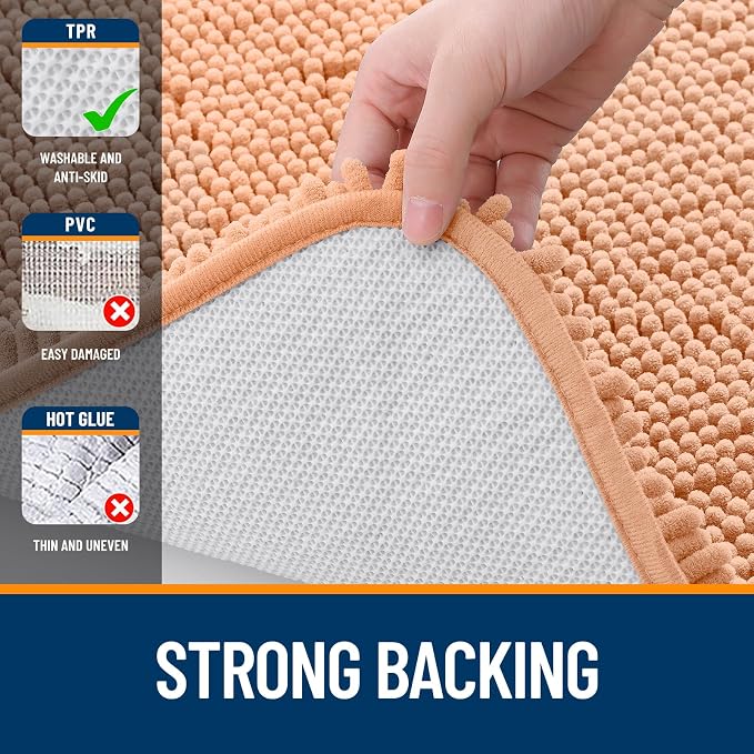 OLANLY Large Bathroom Rugs 40x32, Extra Soft Absorbent Chenille Bath Rugs - Image 6