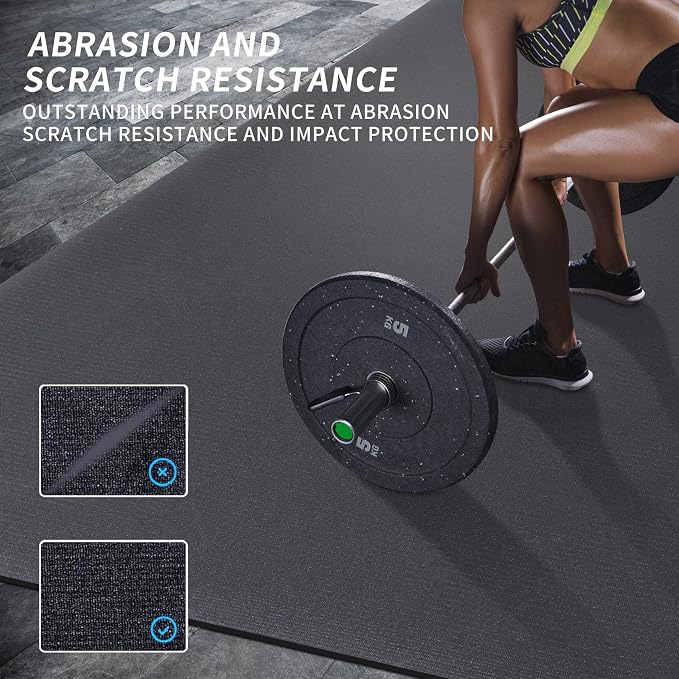 MRO Extra Large Exercise Mat For Home Gym, Extra Thick Durable Cardio Mat - Image 5