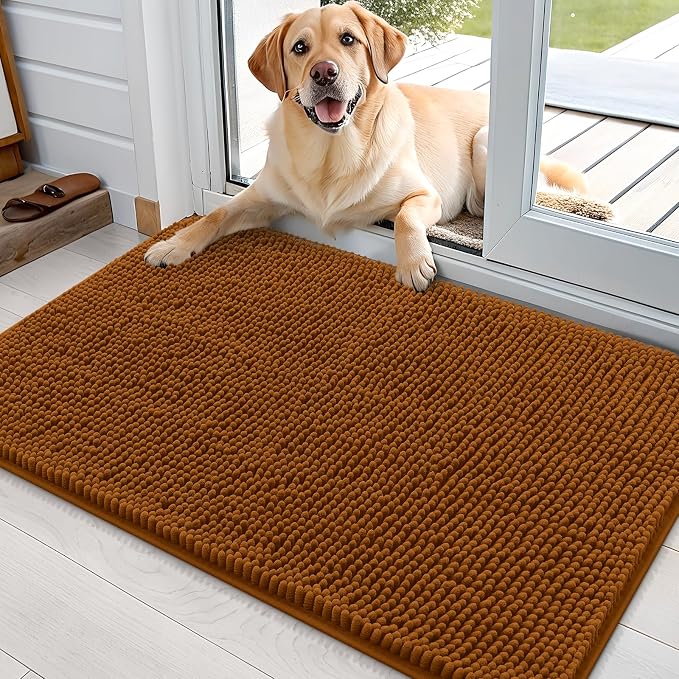 OLANLY Dog Door Mat for Muddy Paws 35x24, Absorbs Moisture and Dirt, Absorbent by OLANLY