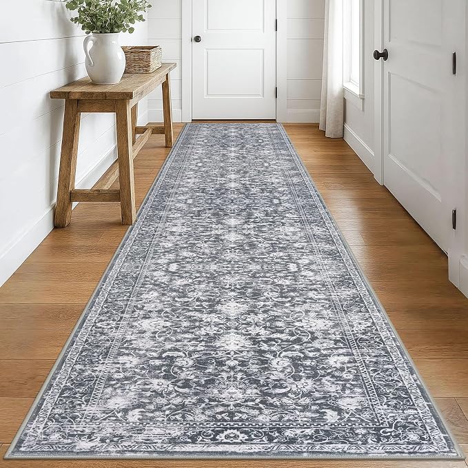 KILOCOCO Runner for Hallway 3x16 Runner Rug Printed Vintage Floral Washable Rug by Kilococo