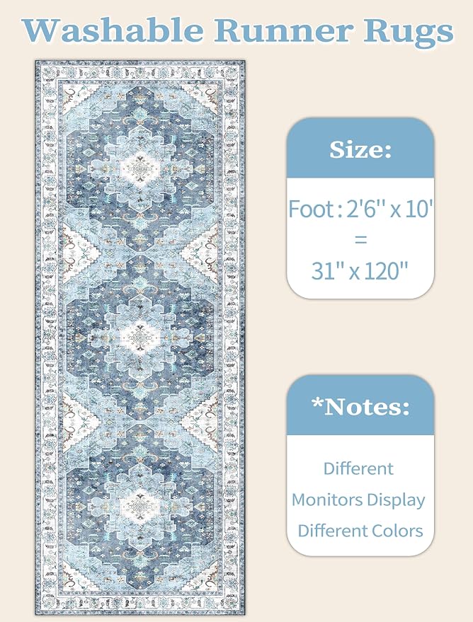 SERISSA Boho Washable Runner Rug - Image 5