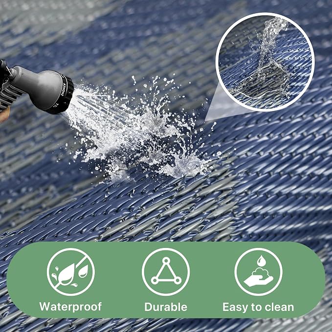 GENIMO Waterproof Outdoor Rug 9' x 12' - Image 5