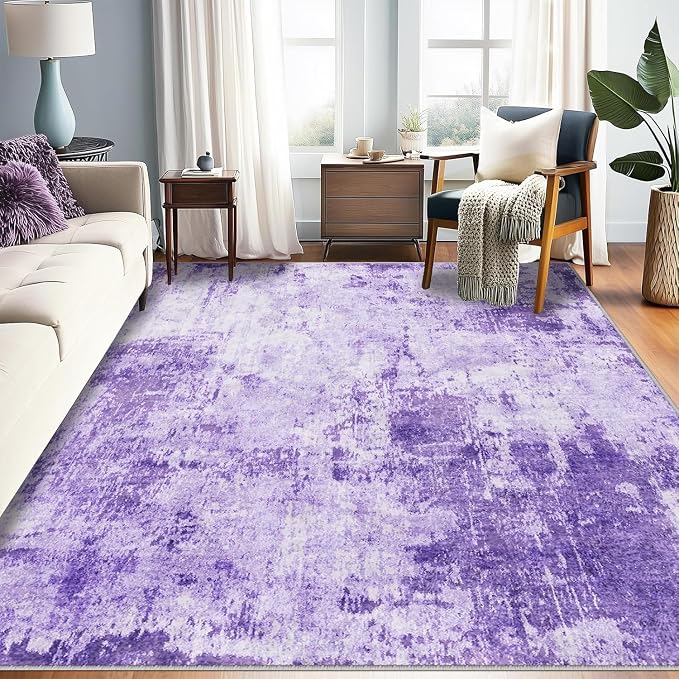 RELEANY Washable Area Rugs 6'x9' Non-Slip Modern Abstract Soft by RELEANY