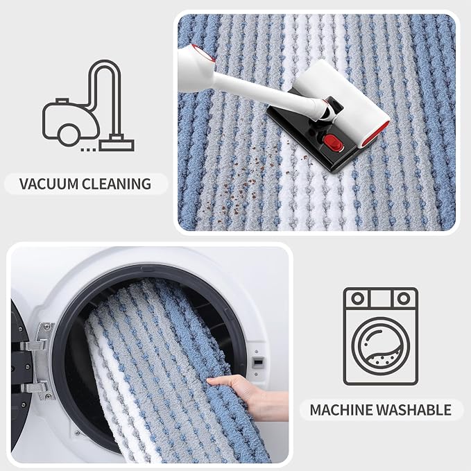 Kitinjoy Indoor Outdoor Door Mat, 47x20 Non-Slip Absorbent Dirt Trapper - Image 5