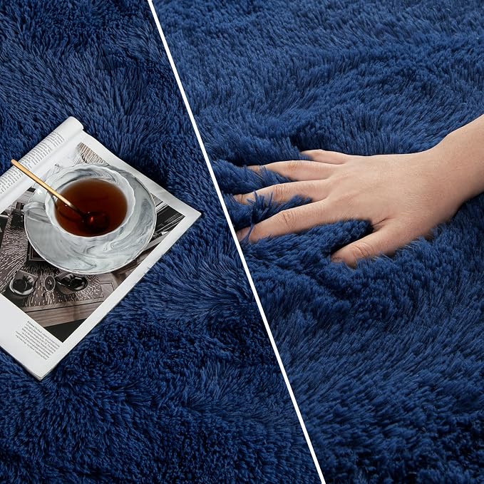 Deerhoo Large Shag Area Rugs 6 x 9, Plush Fuzzy Rugs - Image 3
