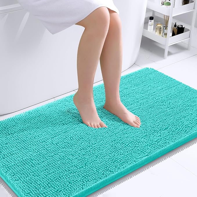 OLANLY Bathroom Runner Rugs 44x24, Extra Soft Absorbent Chenille Bath Rugs by OLANLY