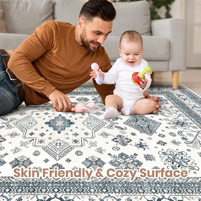 Vintage Living Room Area Rug 8x10 - Image 3